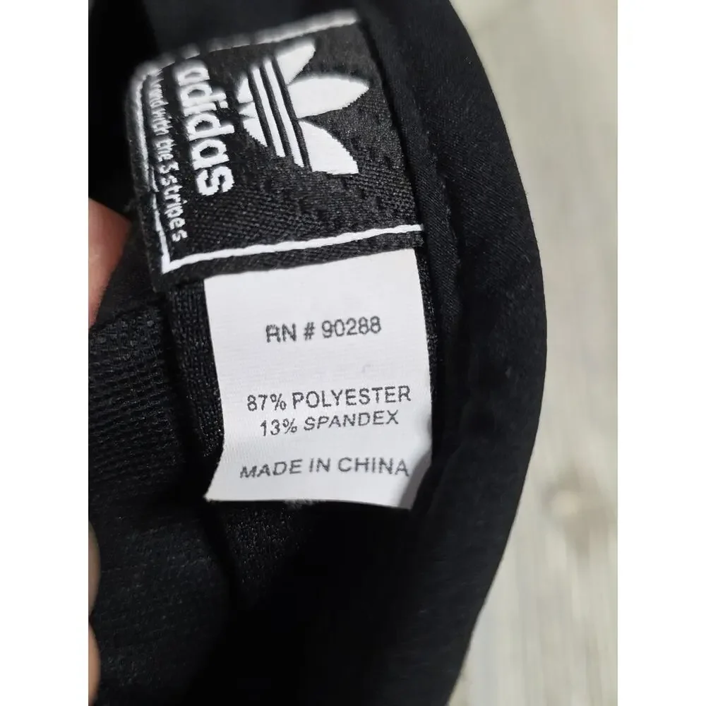 Adidas 3 Stripes Black Adjustable Strap Adult Unisex Hat